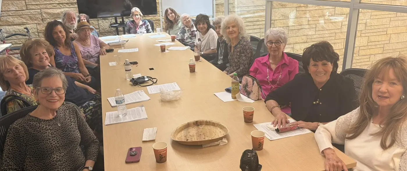 Smile On Seniors friends enjoying Sip and Schmooze