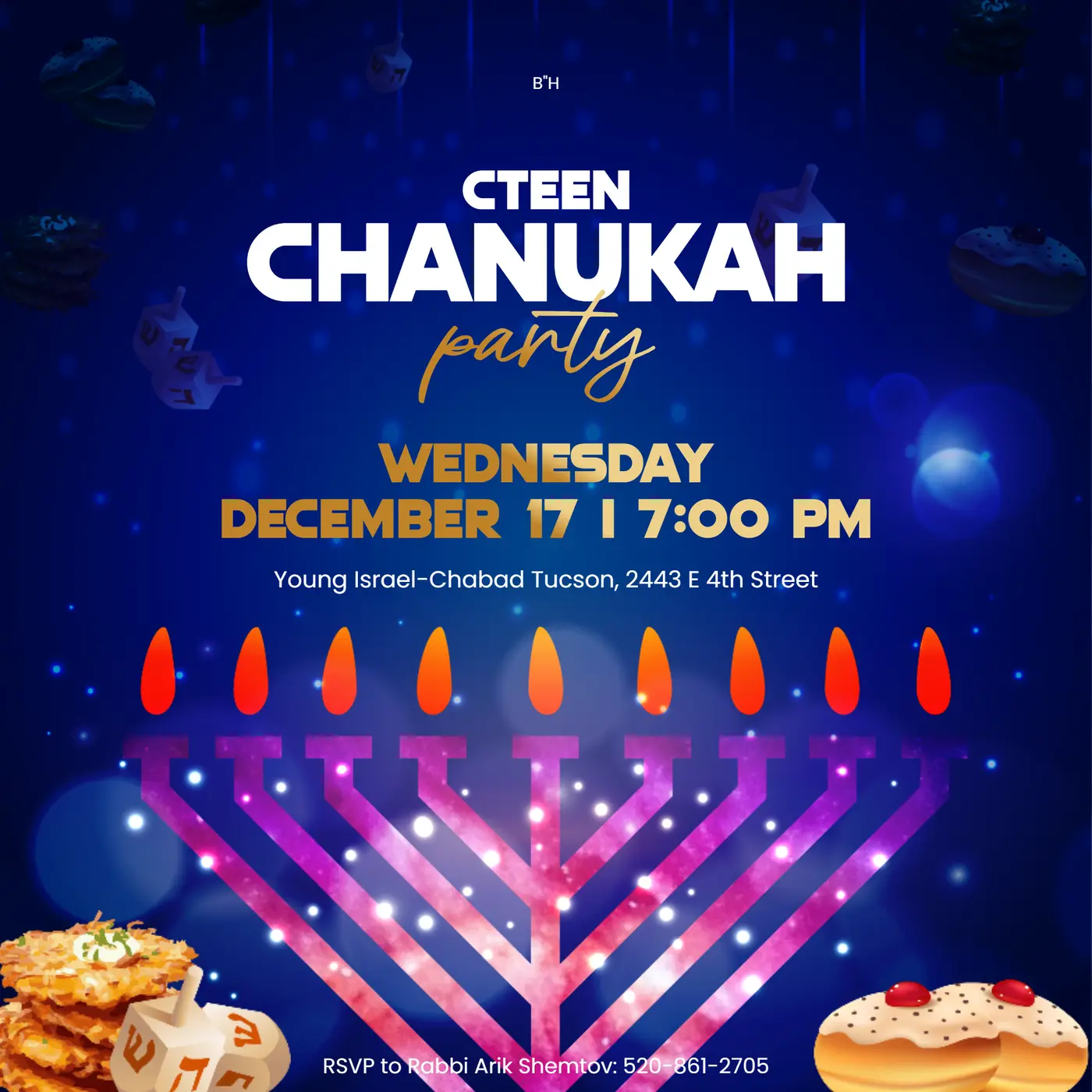 Info & RSVP: Text Arik at 520-861-2705