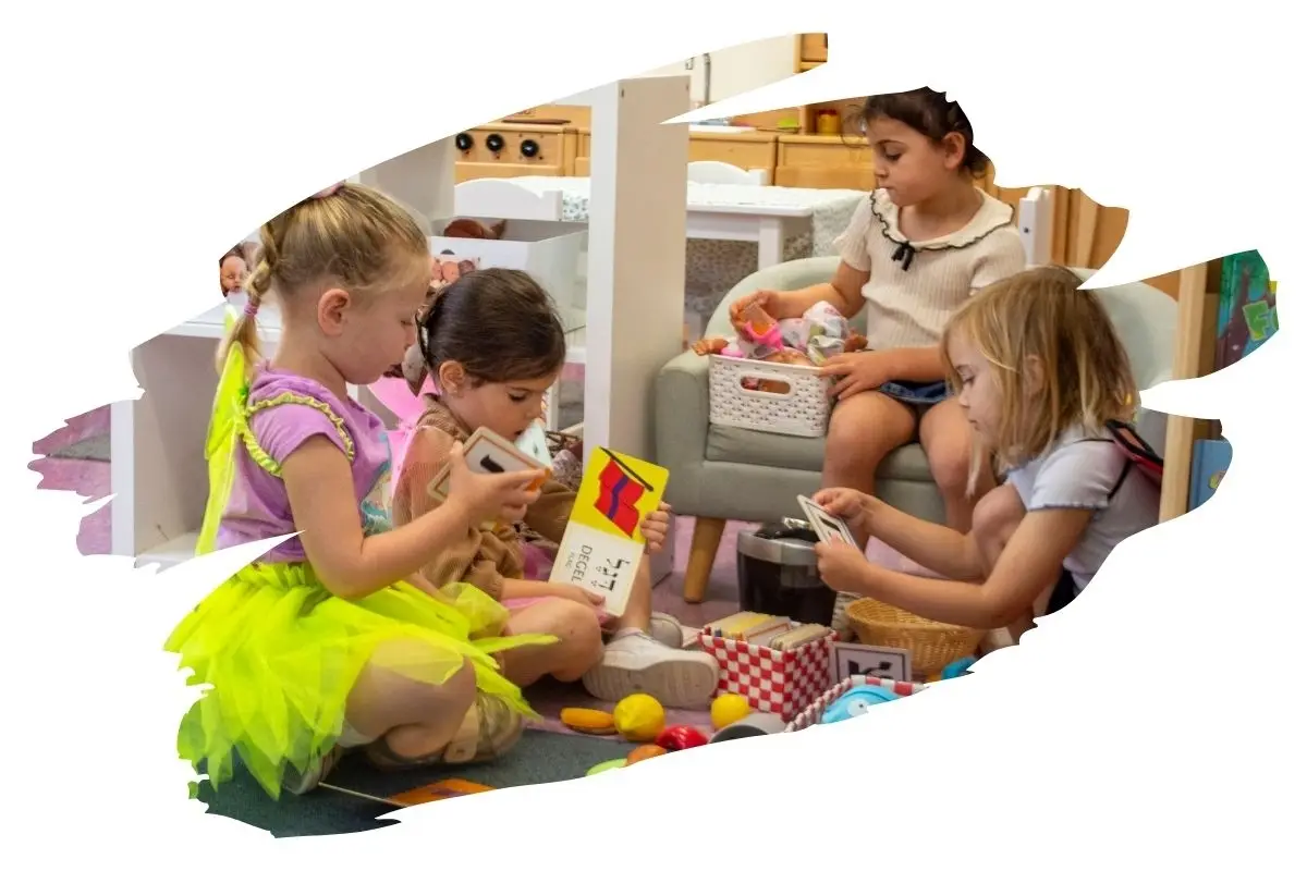 TK students learning and playing