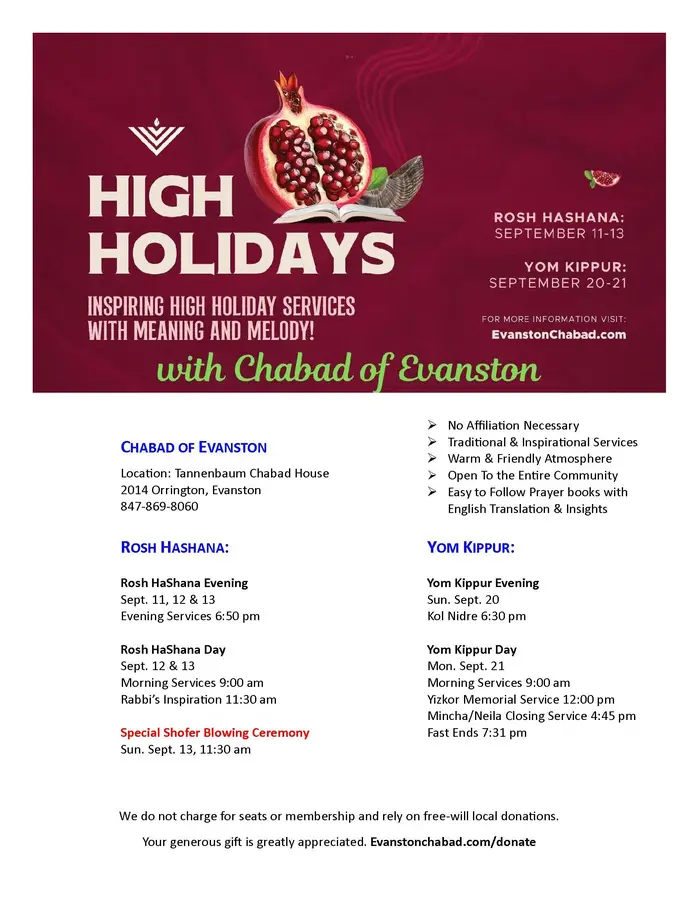 High Holiday Registration