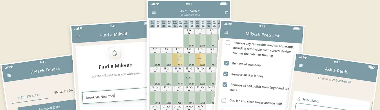 My Mikvah Calendar app