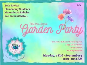 Pre-Hakhel Garden Party