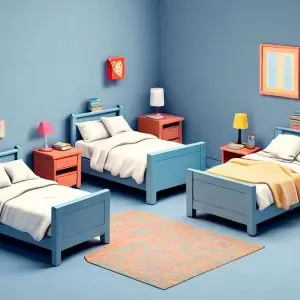 Triple room clipart