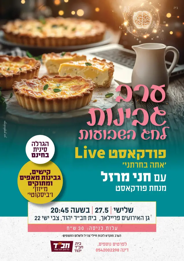 יום שלישי – 27.5 למידע נוסף ←