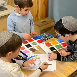 Kids drawing in our preschool