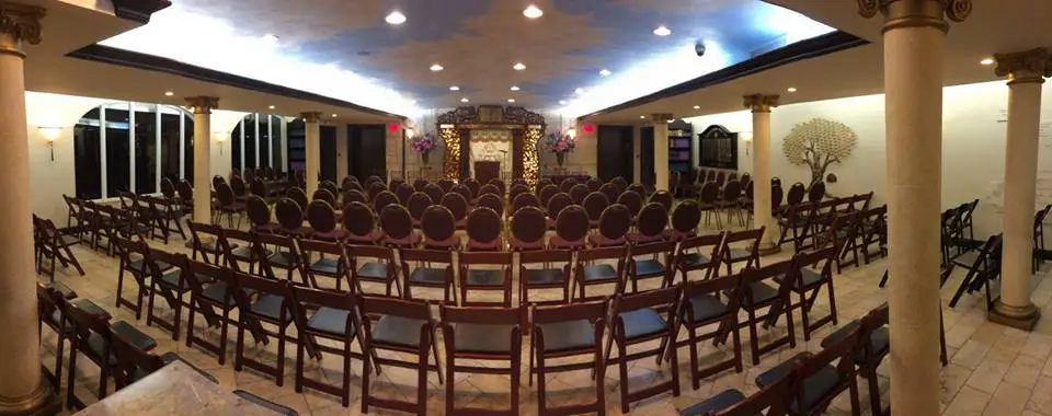 Available for rental are the synagogue and the event hall