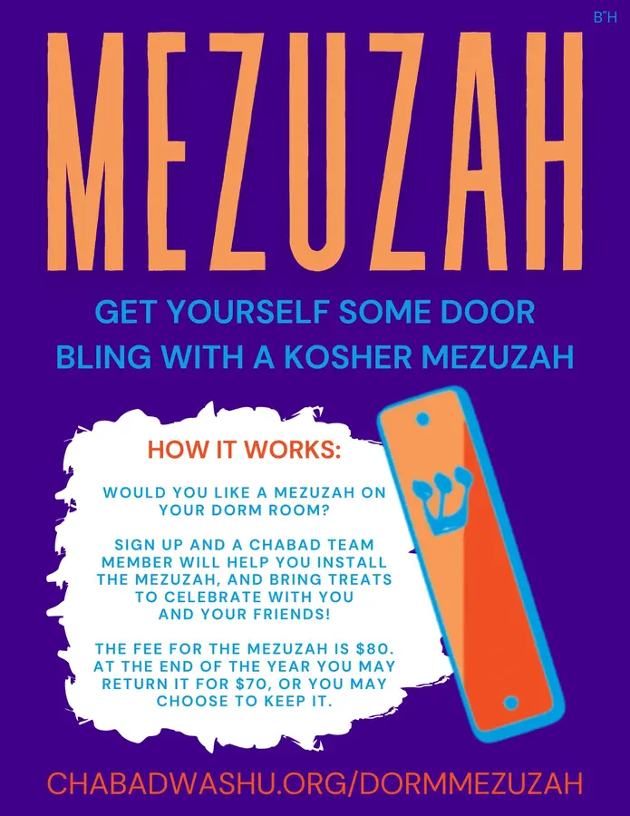Having a Mezuzah on your door in your college dorm is an excellent way to celebrate being Jewish, plus it's a Mitzvah!