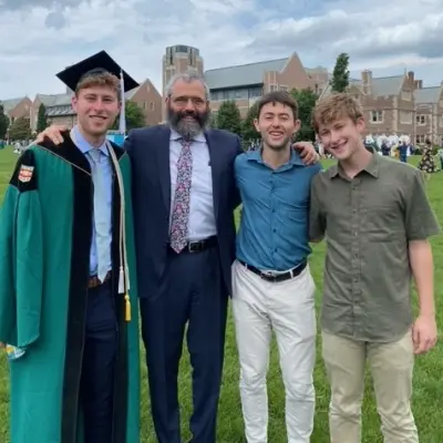 Parents and students at Chabad WashU