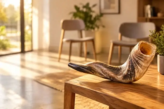 Shofar and honey for Rosh Hashanah at Chabad of Calabasas