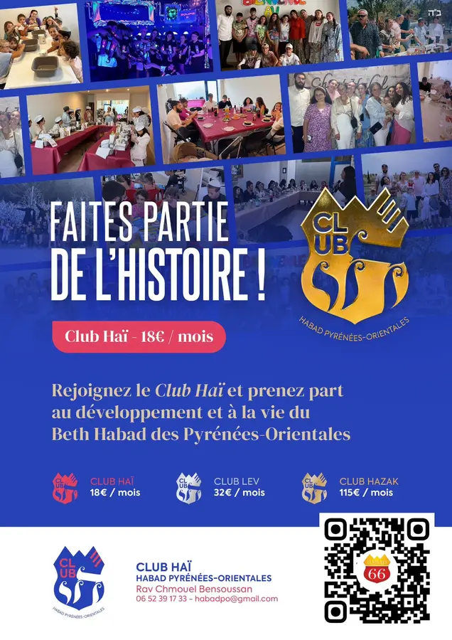 BETH HABAD PERPIGNAN Devenez membre et Participer au tirage au sort TOUS LES MOIS !! Participer