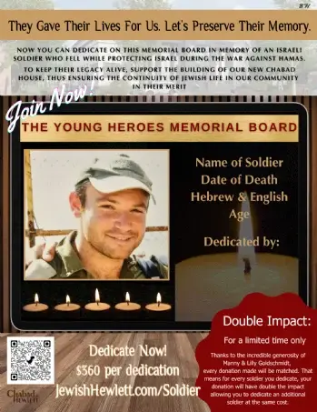 Young Heroes Memorial Board Honor a Soldier