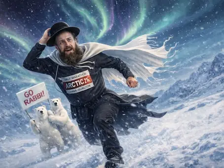 Rabbi Mendy runs a Half Marathon in the Arctic Circle in support of Pesach Seder