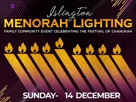 Message regarding the Islington Menorah Lighting