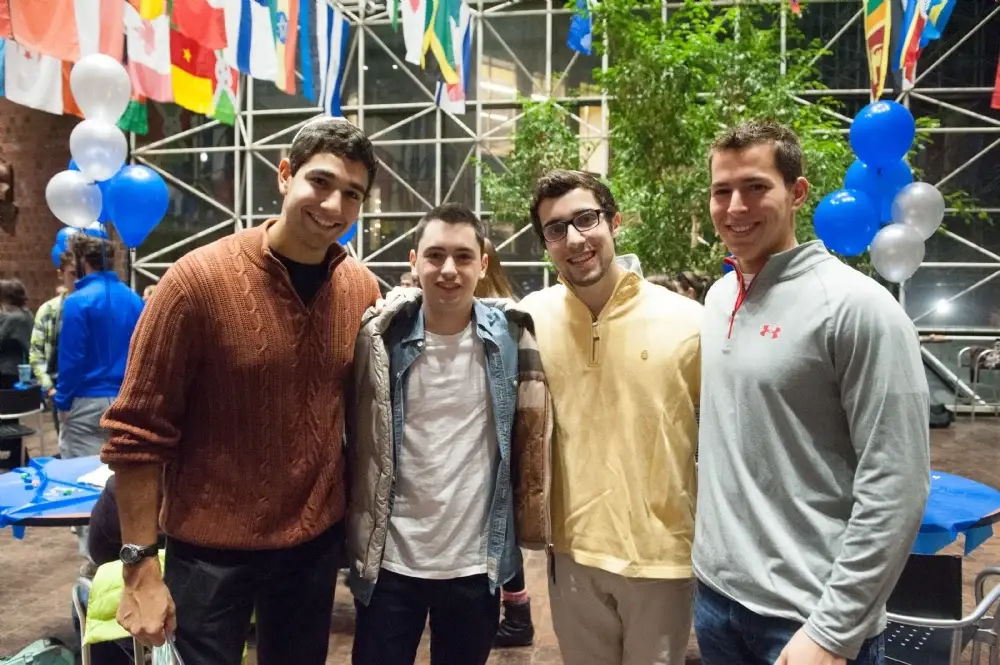 Students at a Chabad event