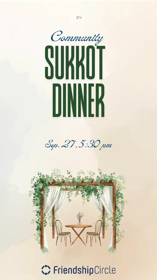 A Sukkot dinner where every family belongs. Sensory-friendly, lulav-shaking fun for all!