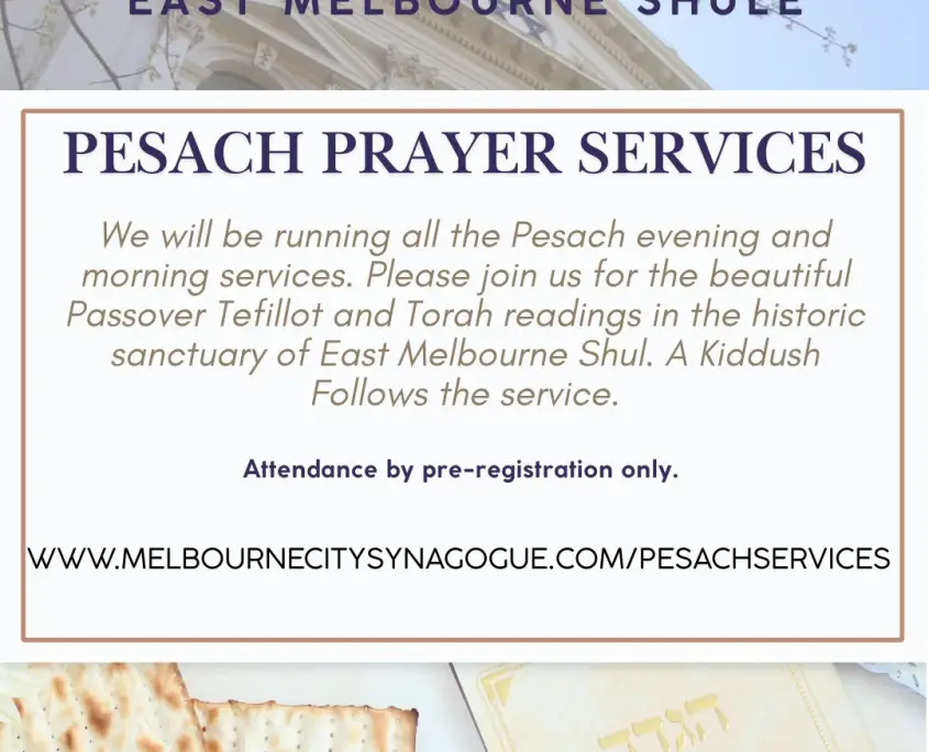 Pesach Shul Services 2026