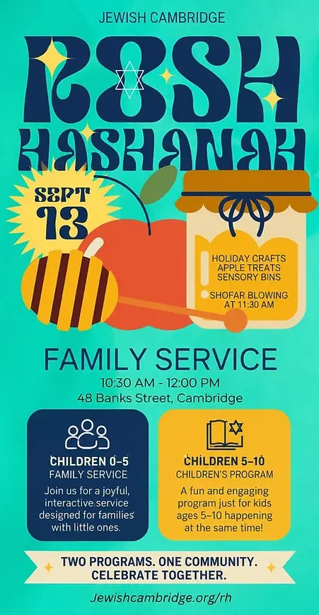 ROSH HASHANAH 2026 Family Service Sunday, September 13th RSVP Below