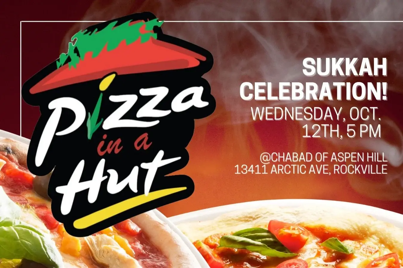 PIZZA IN THE “HUT”! – OCT 12 @5PM