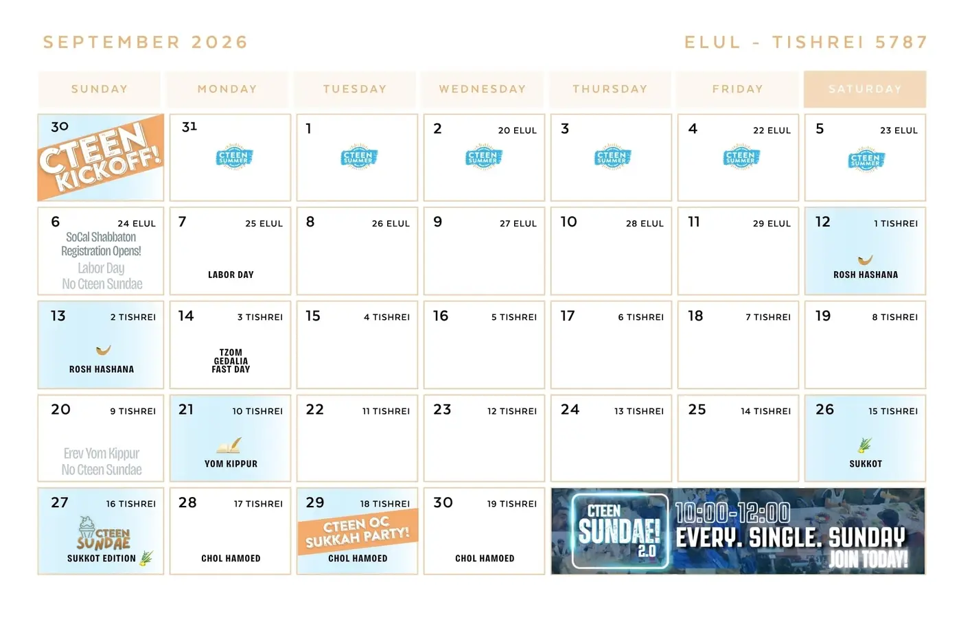 Cteen Calendar