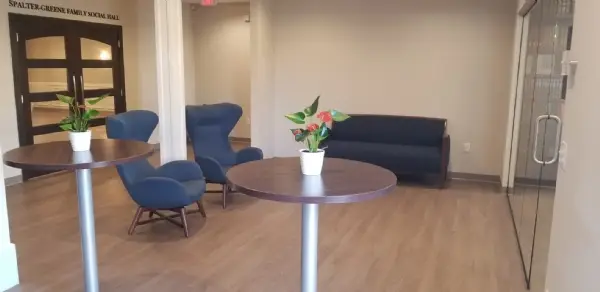 1) Midrash/Library. 2) נר למאור - Ner l'Ma'or - Shul Lighting. 3) Social Hall. 4) Lounge. 5) Coffee/Refreshment station. 6) Kitchen.
