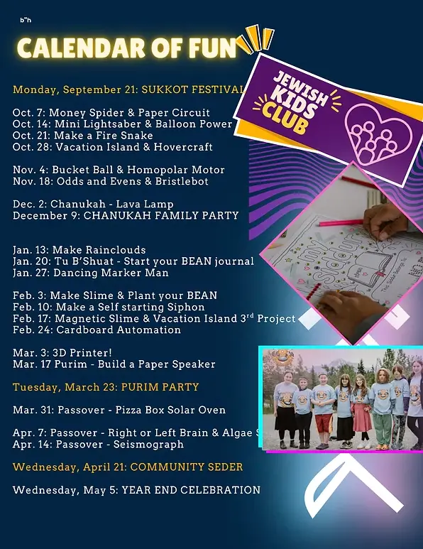 Ready to register? Contact Chaya to access registration form. REGISTER STEAM Activities Fun & Games Hebrew Reading Lots More
