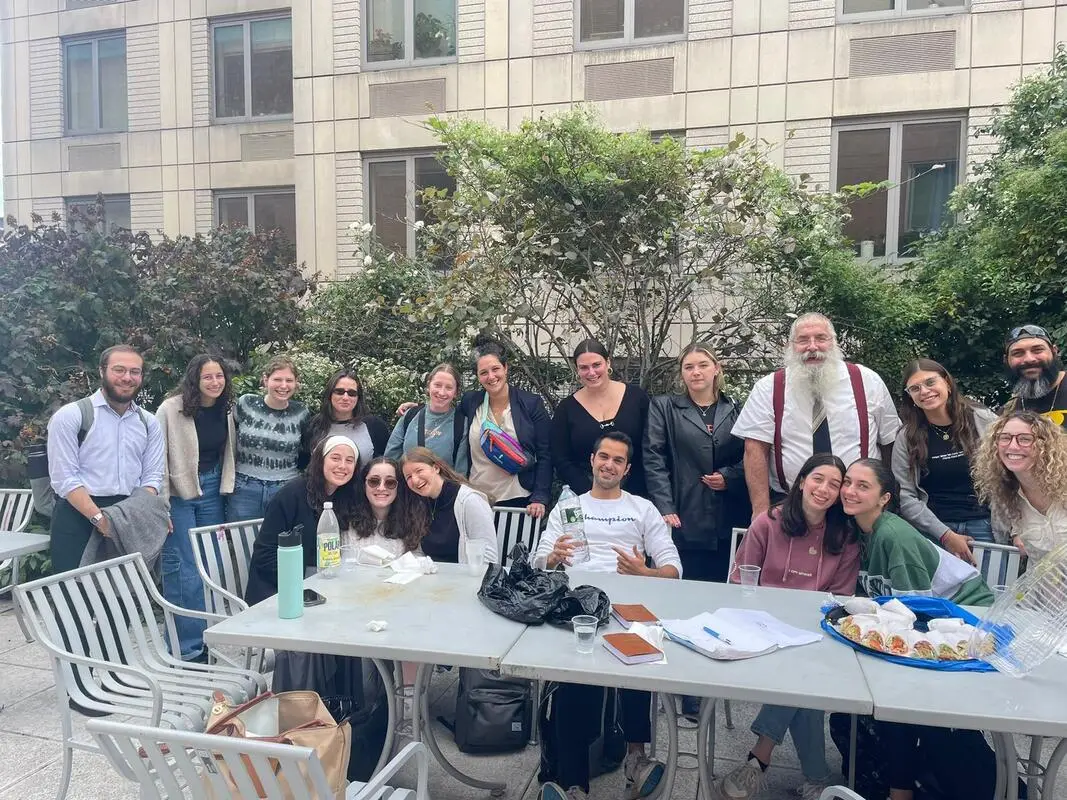  Students at Silverman School for Social Work with Rabbi Boruch Sholom Jacobson