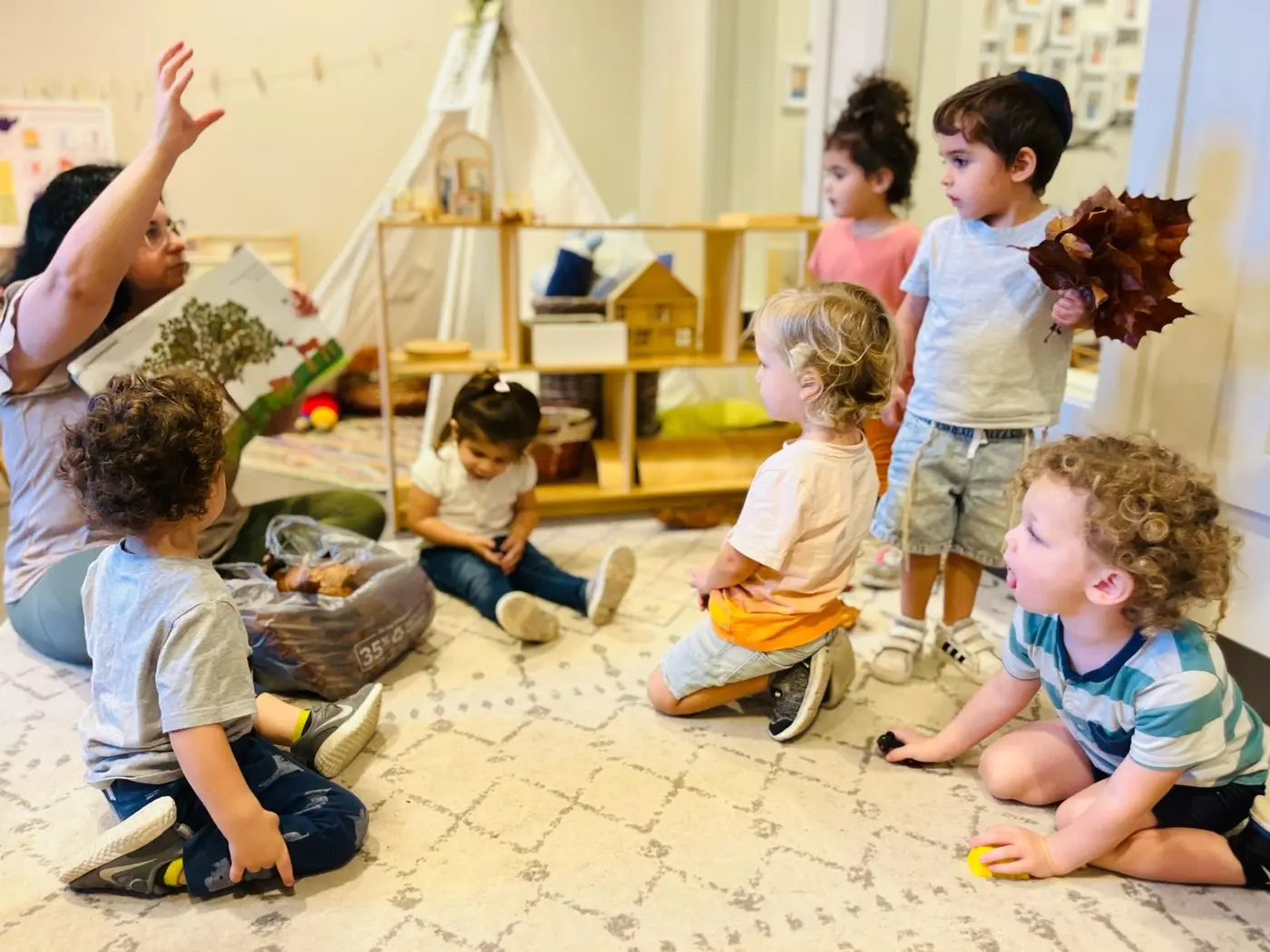 Students at a Chabad event