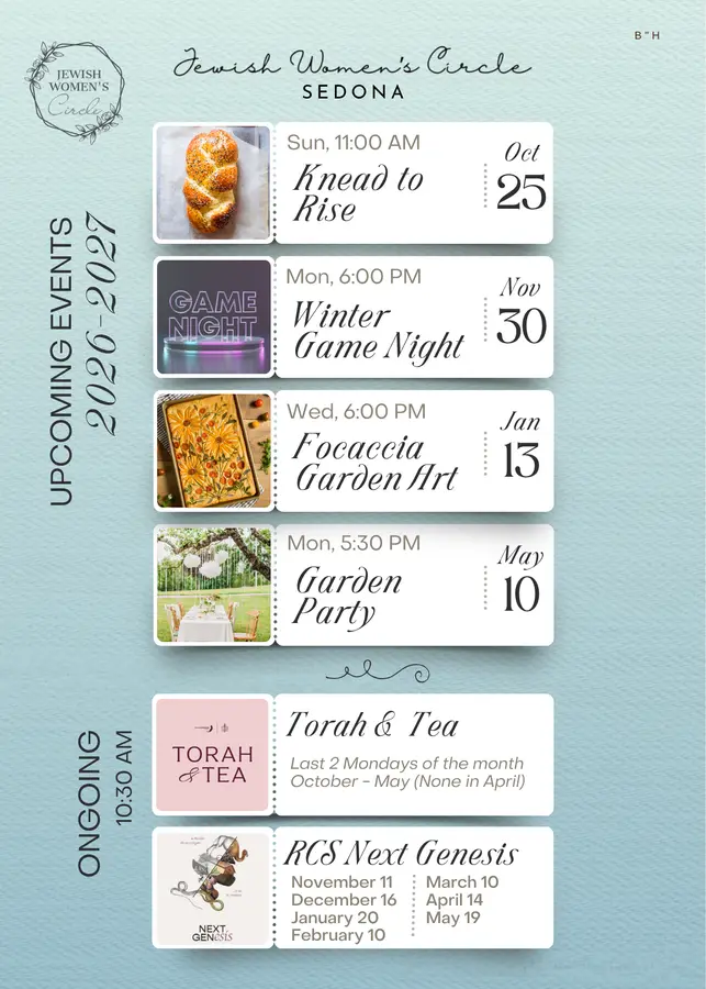 Jewish Women's Circle Rosh Chodesh Society Torah & Tea