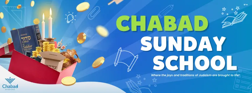 Chabad Sunday School welcomes all Jewish children, locals or visitors ages 3-12.