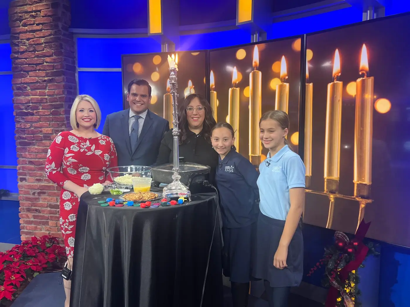 Students sharing about Jewish holidays on TV