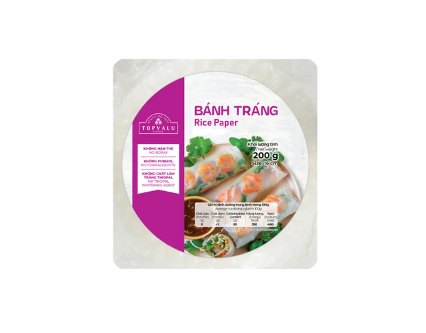 Topvalu Rice Paper Made in Vietnam Kashrut: Star-K