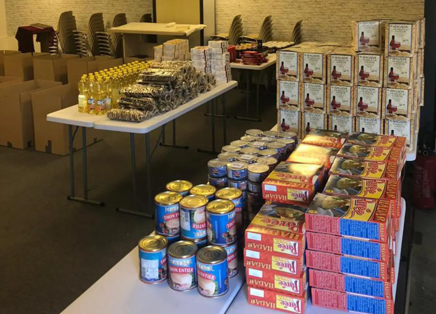 Distribution de repas et colis