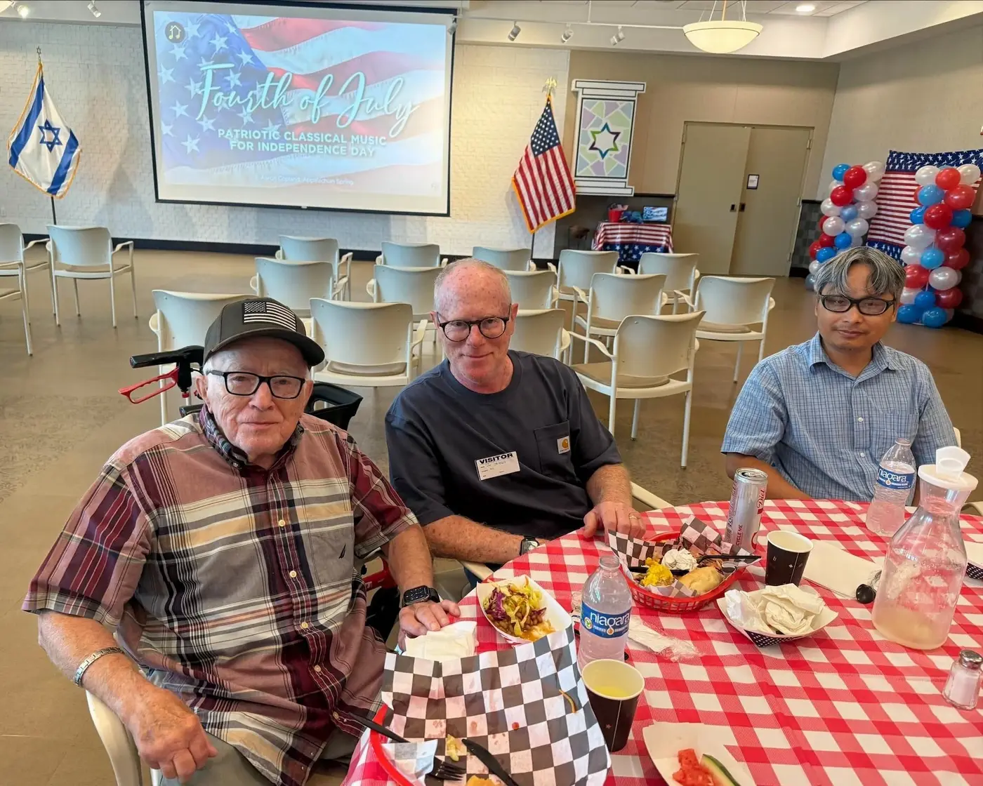 enjoying 4th of July BBQ