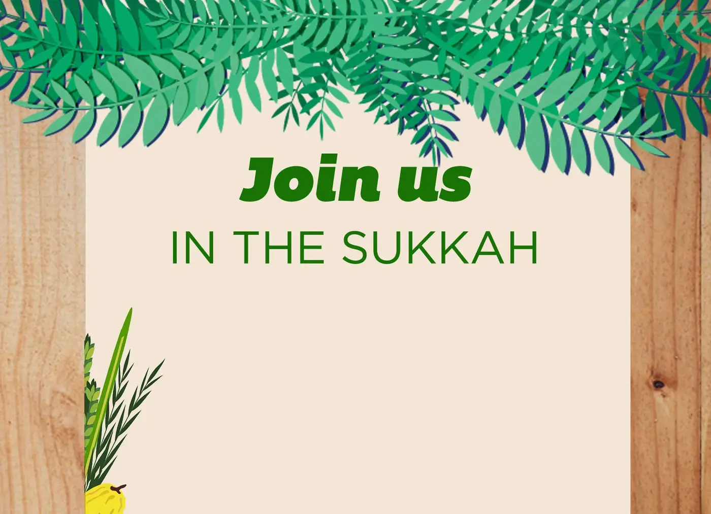 Join us for Sukkot Dinner