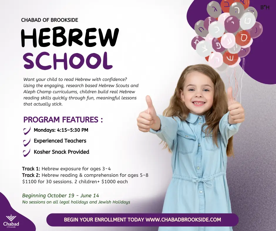 Hebrew School at Chabad of Brookside