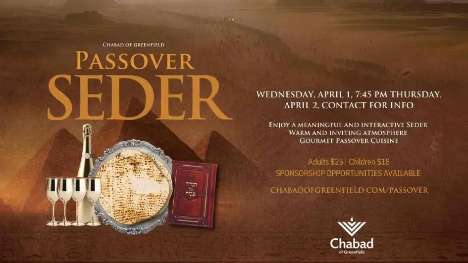 Our Pesach Seder will take place on Wednesday evening, April 1st at 7:45. We look forward to celebrating with you!