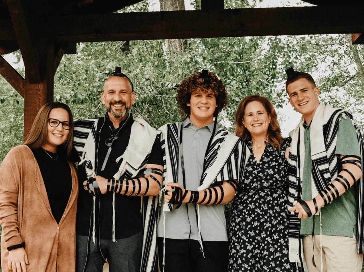 Celebrating Adam's Bar Mitzvah in Montana.