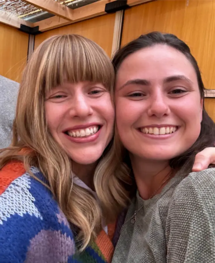 Rachel & Chavie at Sushi in the Sukkah 5784/2023, while visiting from Israel.