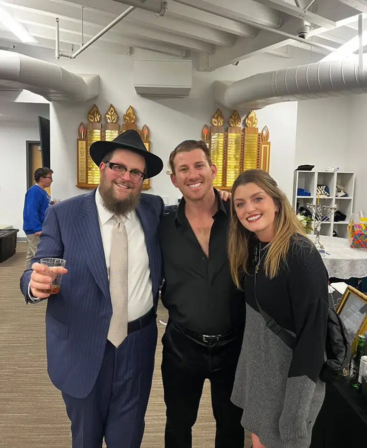Doran at a Chabad Chanukah party in 2024.