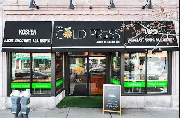Pure Cold Press Modern kosher café with sandwiches, salads, smoothies, and coffee. Dairy Facility Order