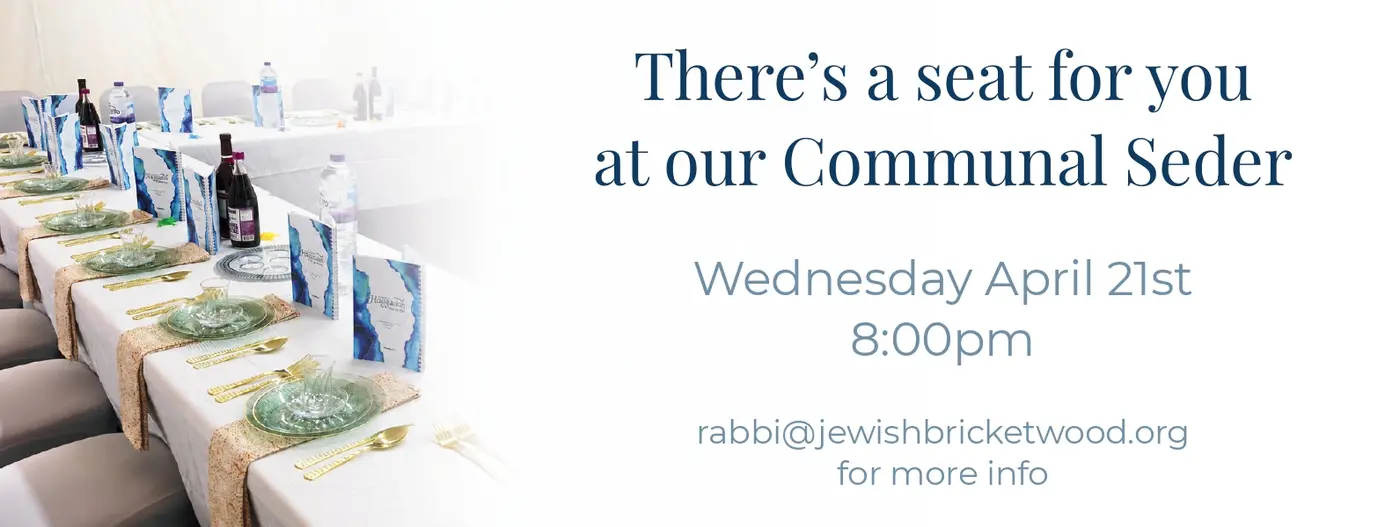 Pesach Communal Seder flyer
