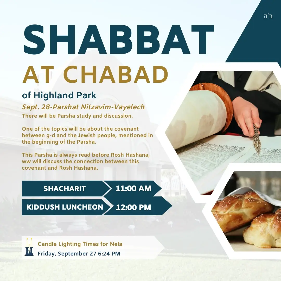 Shabbat at Chabad Join us for Shabbat! Shacharit 11am Kiddush Lunch 12:30pm