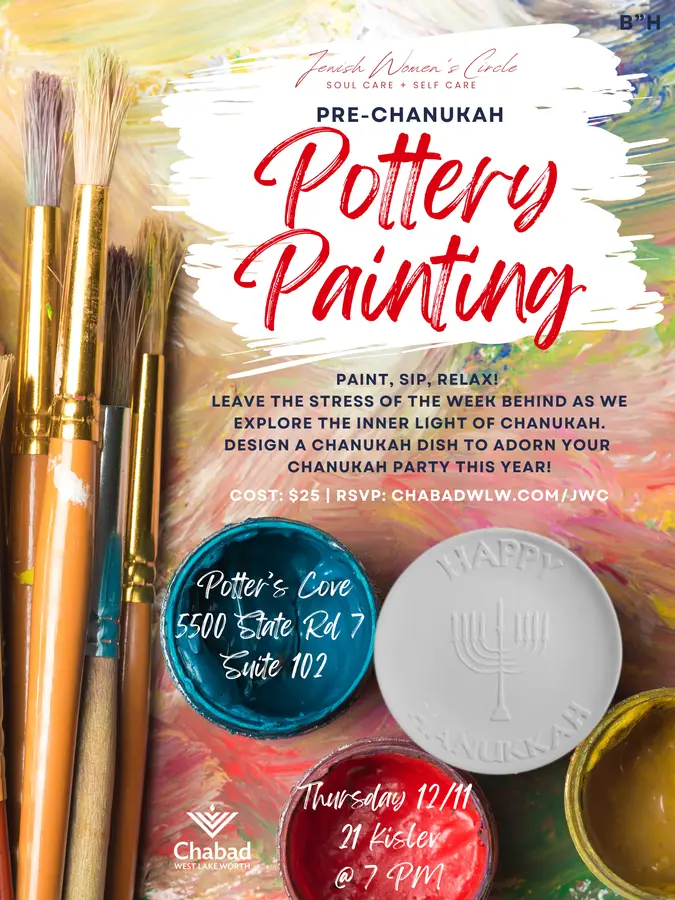 JWC - Chanukah Pottery Painting