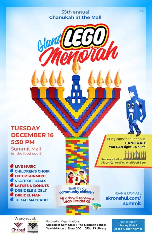 35th Annual Chanukah at Summit Mall Tuesday, December 16, 2025 - 5:30pm RSVP Below