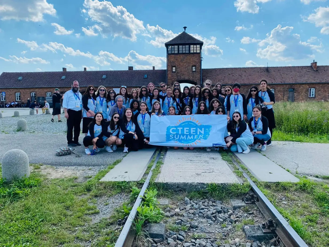 CTeen girls in Poland: Auschwitz-Birkenau