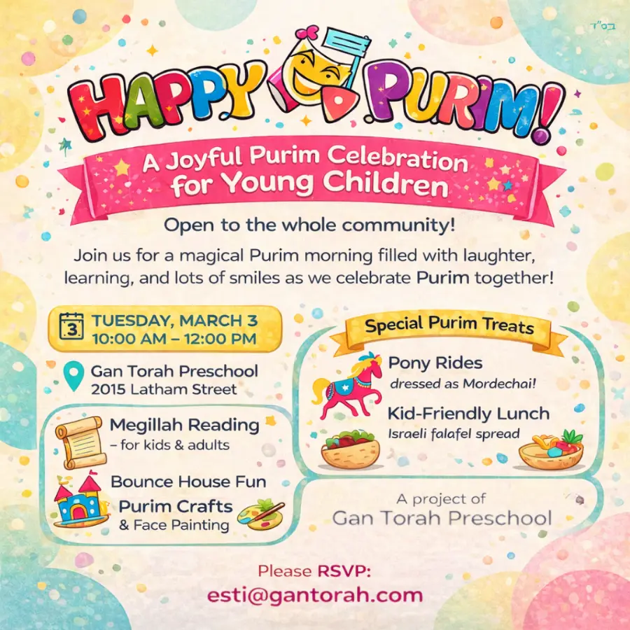 Purim Party for Young Children