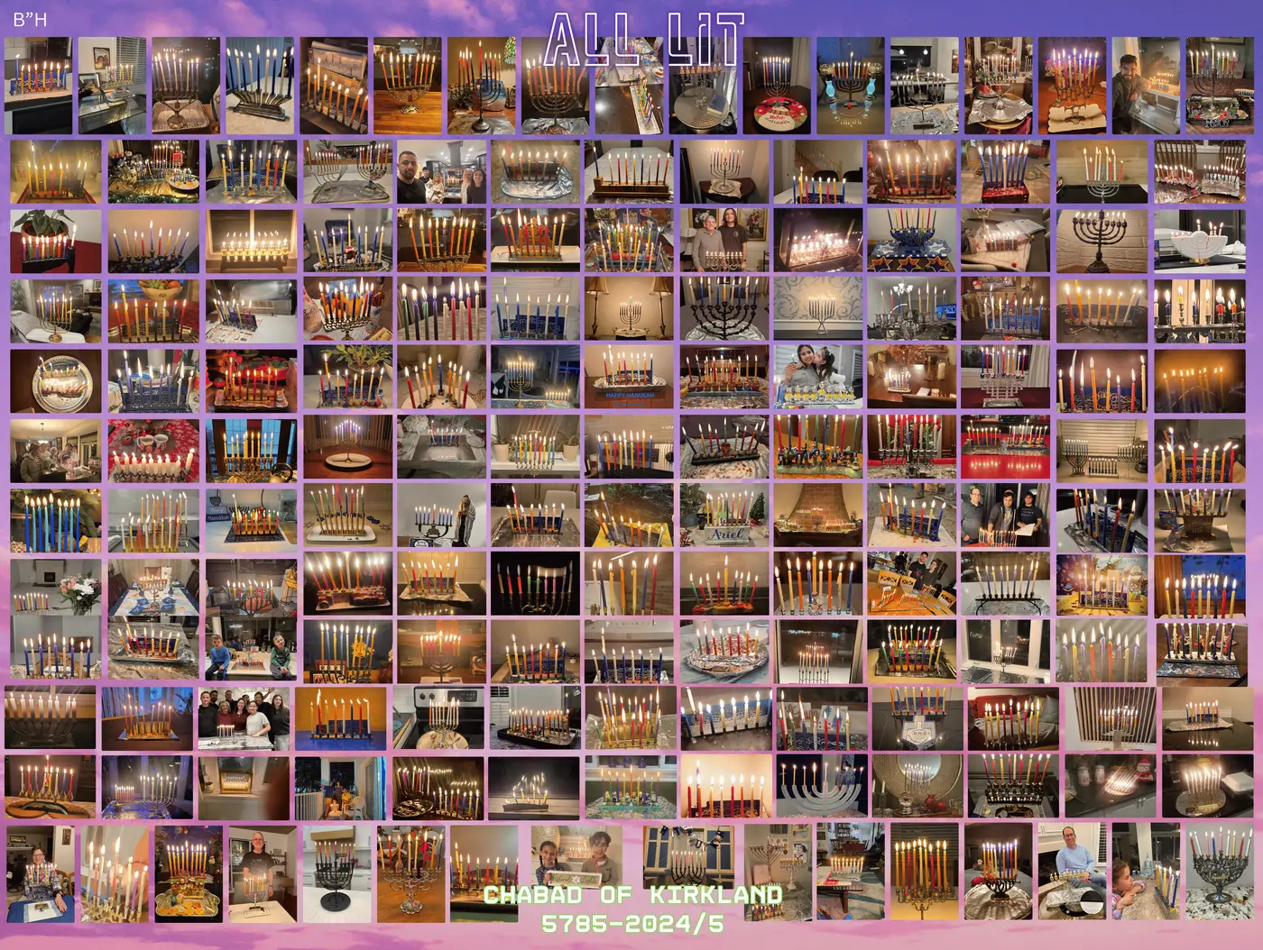 Chanukah 5785-2024/25 Together we lit up the world! May the light of our Menorahs continue to shine their light and share their message!