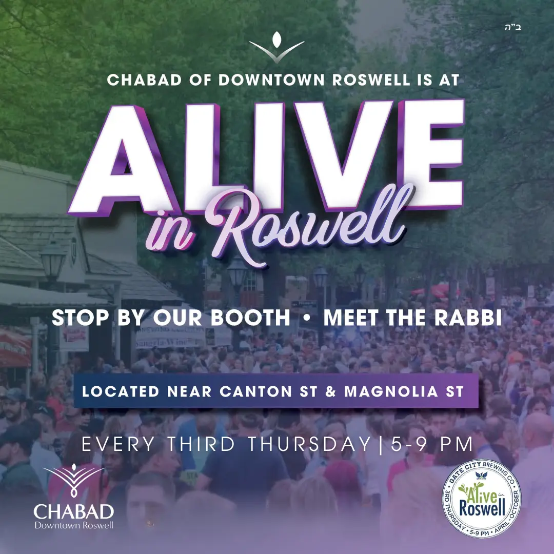 Stop by our Booth & Meet the Rabbi