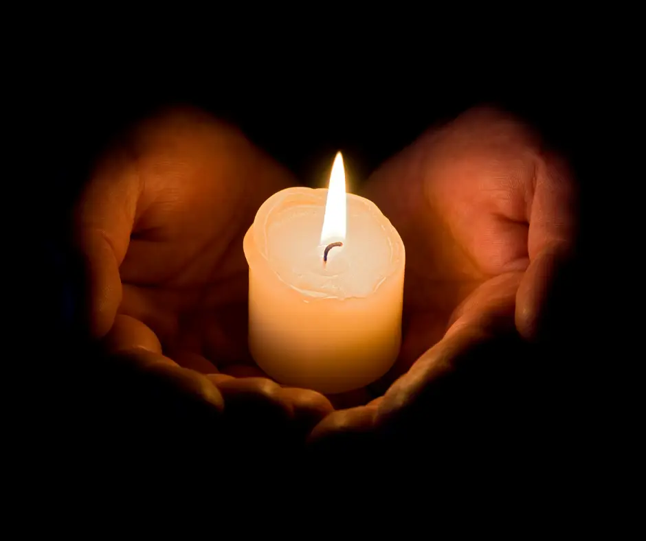 Traditional Jewish memorial candles for funeral services