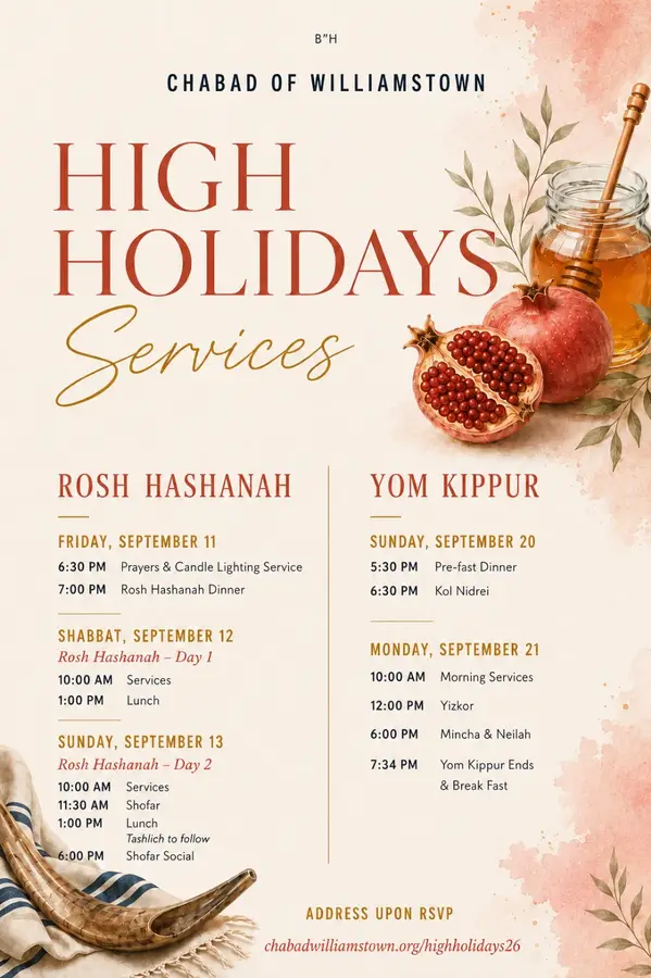 High Holidays at Chabad Please join us for the High Holidays!